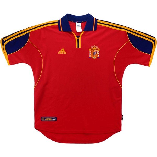 Spanien Trikot Heim Retro 2000 Rote Fussballtrikots Günstig